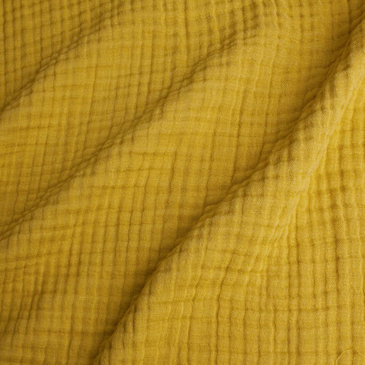 double muslin of organic cotton in honey colour GOTS