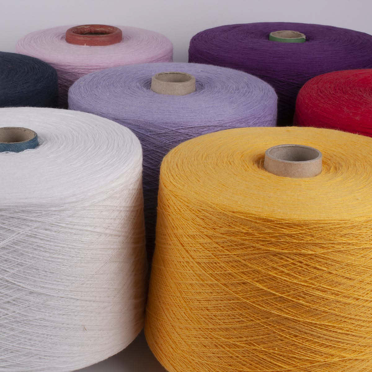Organic cotton yarns for sewing, weaving, knitting