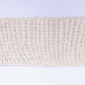 Organic cotton elastic ribbon 40 mm width in natural colour